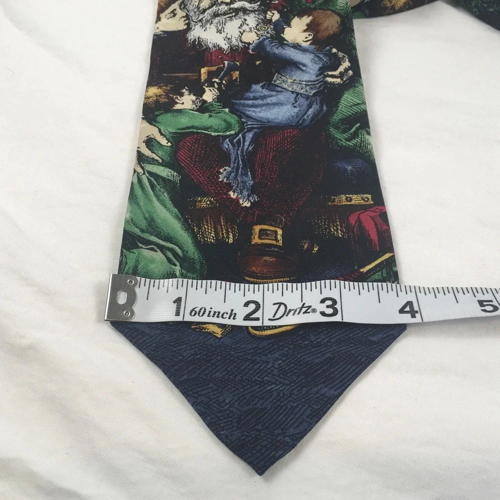 Tango Max Raab Mens Silk Tie Americana Series Santas Fans Christmas Holiday USA